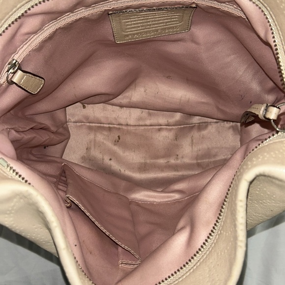 Coach F19407 Perforated Leather North South Duffel in Grey - Picture 10 of 11